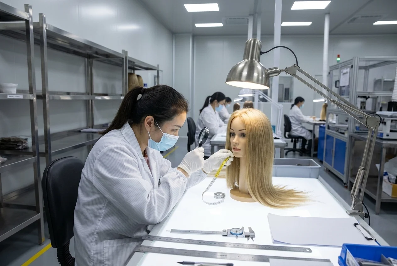 Wholesale wig quality control inspection - 7-point QC process