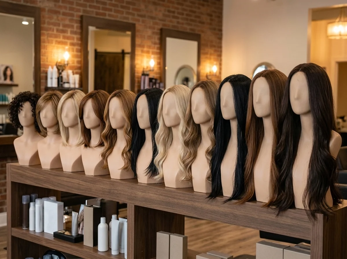Wigs from 8 to 40 inch lengths